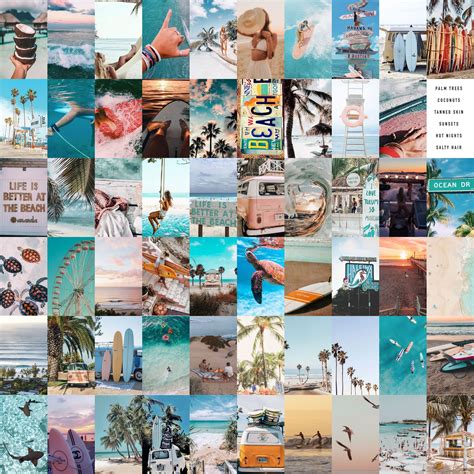 Wall Print Beach Wall Collage Beach Aesthetic Aesthetic Wallpapers My