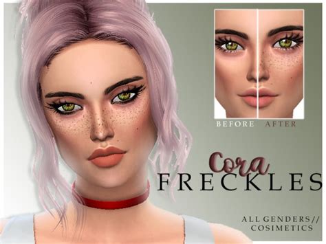 The Sims Resource Cora Freckles By Cosimetics Sims 4