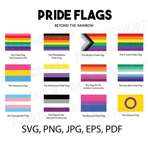 Lgbtq Flags Pride Printable Cut Fileslgbtq Svg Bundle Etsy Australia