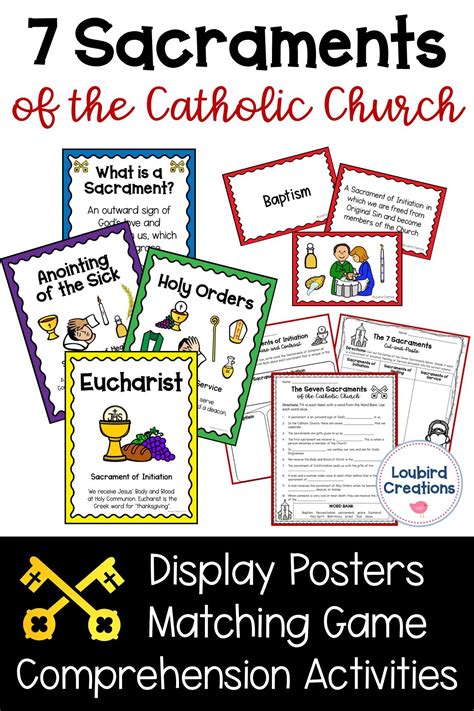 Seven Sacraments Catholic Church Activities 7 Sacraments Posters