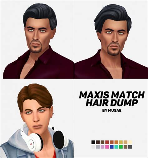 Sims 4 Hairs Effie Maxis Match Hair Dump