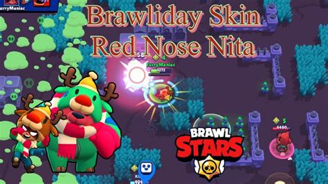 Red Nose Nita Brawliday Skin Showdown Brawlstars Youtube