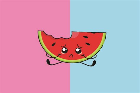 Watermelon Kawaii Cute Illustration 5 Graphic By Purplebubble · Creative Fabrica