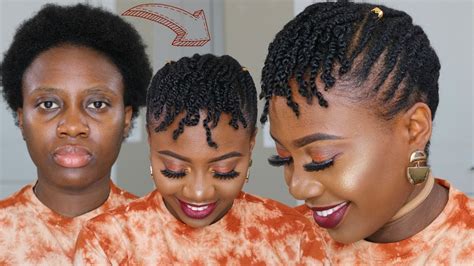 They're easy twist hairstyles for natural hair. NO EXTENSIONS PROTECTIVE STYLE On Short 4C Natural Hair ...