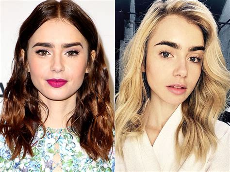 Lily collins straight short blunt bob hair. Lily Collins Is No Longer the Brunette You've Always Known ...