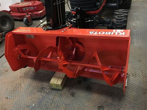 Bx5450 50 Inch Kubota Snowblower Mounted On Front Of Subcompact Bx25