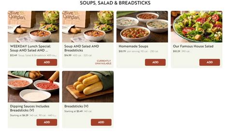 Olive Garden Menu Prices Regular And Catering And More