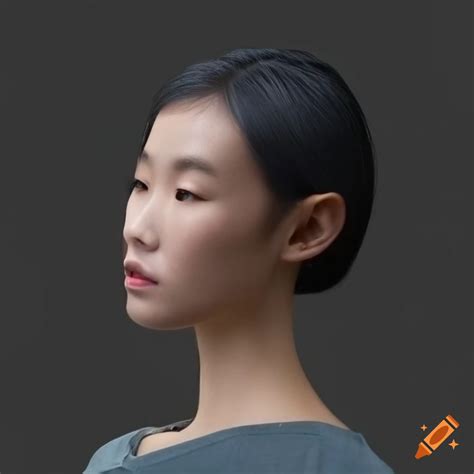 Side Profile Of An Asian Model With Detailed Ear On Craiyon