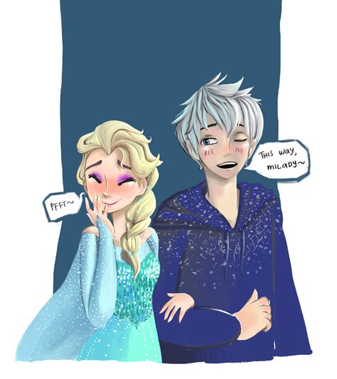 Happiness And Laughter Elsa And Jack Frost Người Hâm Mộ Art 36750500