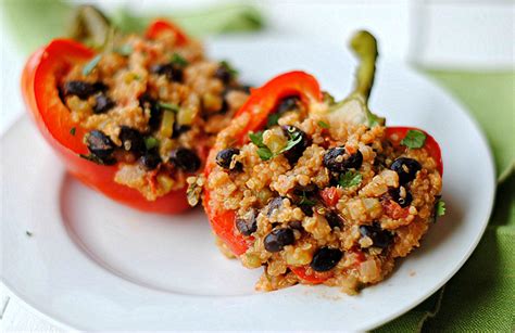 Quinoa Stuffed Bell Peppers Eat Yourself Skinny