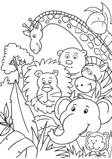 Jungle Animal Colouring Book Amazing Colouring Book For Kids Etsy