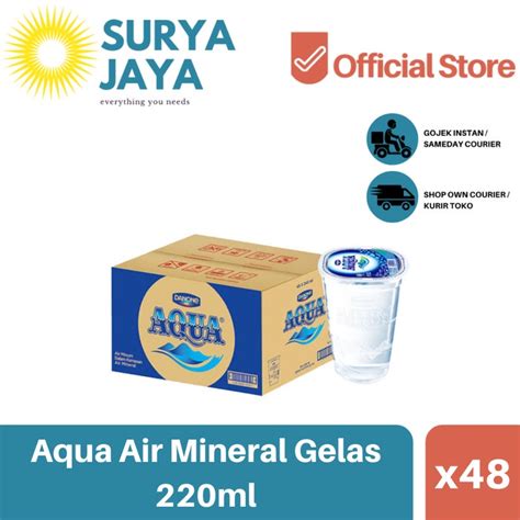 Jual Distributor Air Aqua Gelas Dus 220ml Isi 48pcs Air Mineral Dus Shopee Indonesia