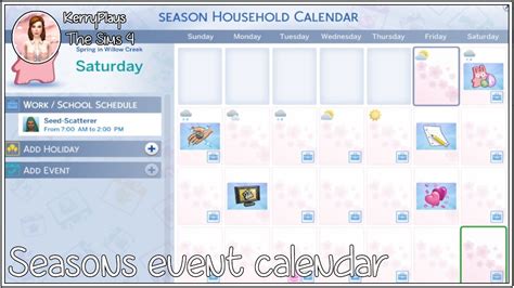 Seasons First Look Event Calendar The Sims 4 Youtube