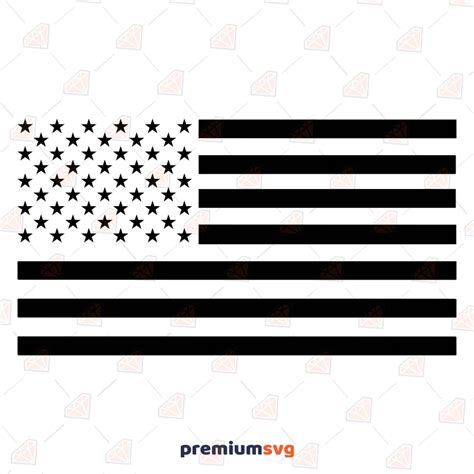 Black United States Of American Flag Svg File Usa Flag Svg Premiumsvg