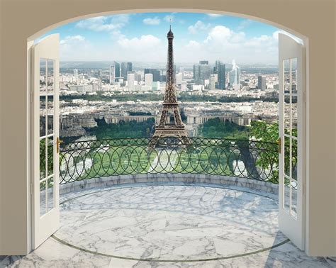 Walltastic Eiffel Tower In Paris Wallpaper Mural Multi Colour Paris