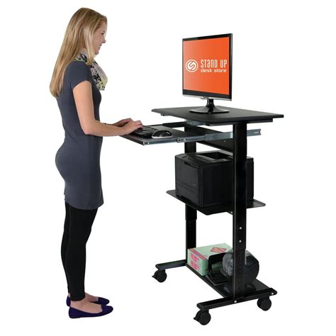 Stand Up Desk Store Mobile Rolling Adjustable Height Standing