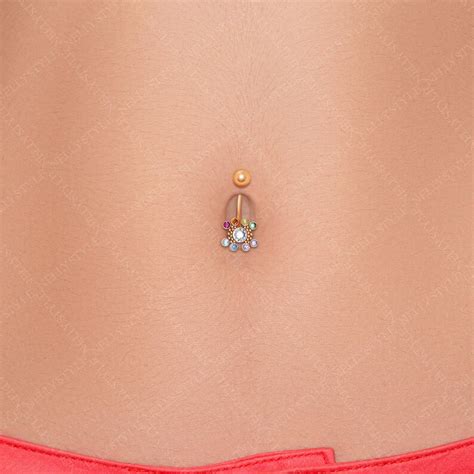 Surgical Steel Belly Button Ring Navel Ring Gauge Belly Etsy