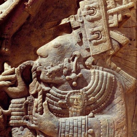 Mayan Carving Illustrating Ritual Of Bloodletting Mayan History