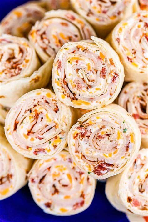Packed with chicken enchilada flavor, these are no exception. Cracked Out Turkey Pinwheels {Football Friday} - Plain Chicken