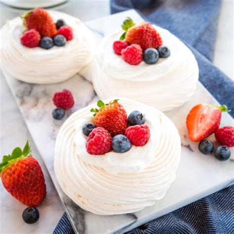 Meringue Nests With Berries And Vanilla Cream The Busy Baker