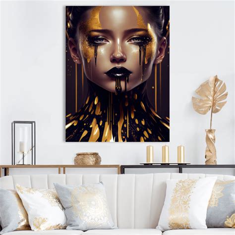 Dakota Fields Havik Sensual Liquid Gold Woman Vi Contemporary Glam Metal Wall Decor Wayfair