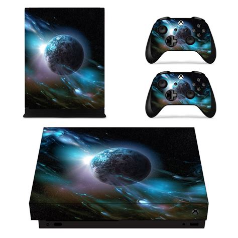Earth In Open Galaxy Xbox One X Skin Decal For Console And 2 Controllers