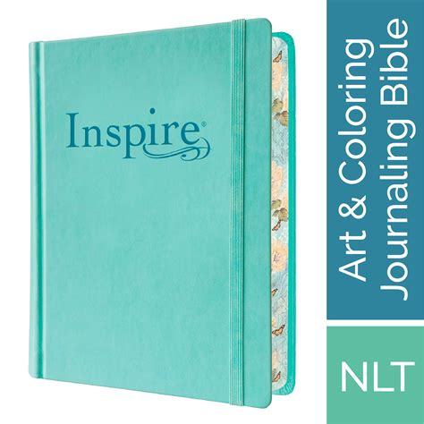 Tyndale Nlt Inspire Bible Hardcover Aquamarine Journaling Bible