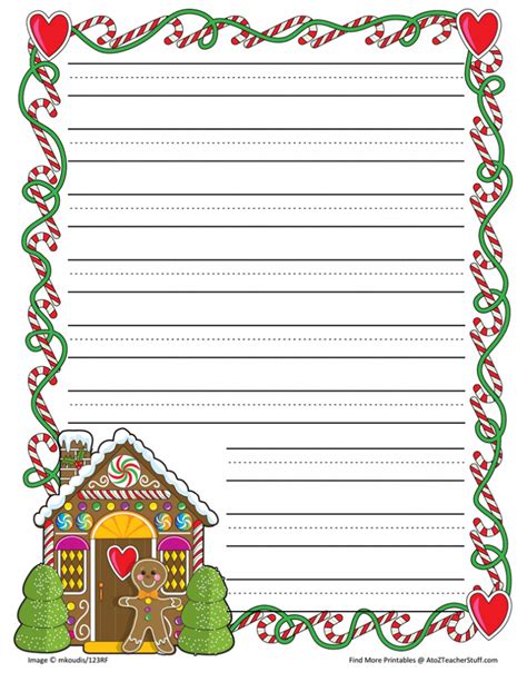Festive Gingerbread Printable Border Paper For Creative Projects