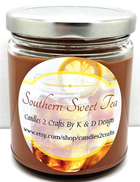 Scented Soy Candle Southern Sweet Tea Scented Candle Food