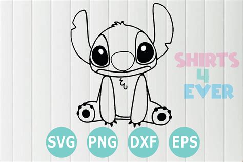 Lilo And Stitch Svg Stitch Outline Svg Silhouette Cut File Etsy