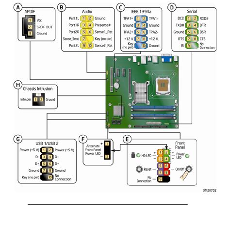 Intel Dg35ec Intel Desktop Board Connecting To The Internal Headers