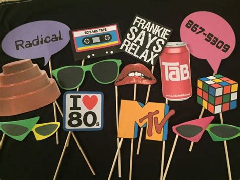 80s Themed Photo Booth Props You Get Everything In The Photo These