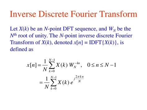 Ppt Discrete Fourier Transform Powerpoint Presentation Free Download