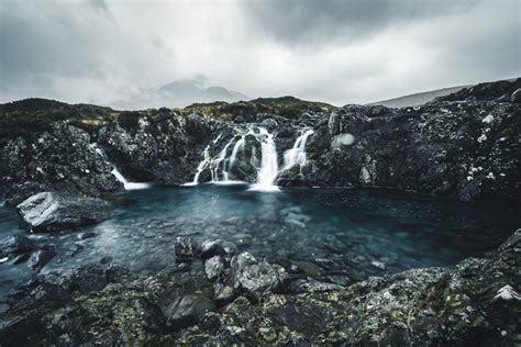 A Hidden Waterfall Near Sligachan On The Isle Of Skye In Scotland