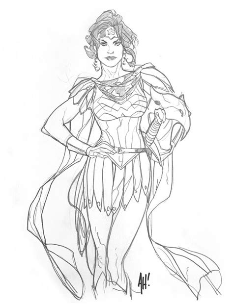 Kingdom Come Wonder Womandrawings And Sketchesadam Hughes Comic
