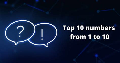 Top 10 Numbers From 1 To 10 Sujon Kumar Dey