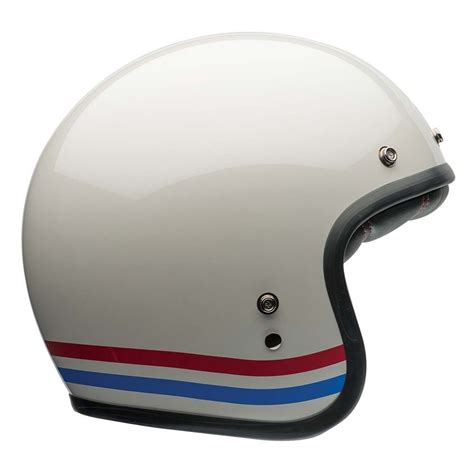 The vintage and retro style of open face motorcycle helmets has become increasingly popular among the biking community. Bell Custom 500 Helmet - Stripes Pearl White | Open Face ...