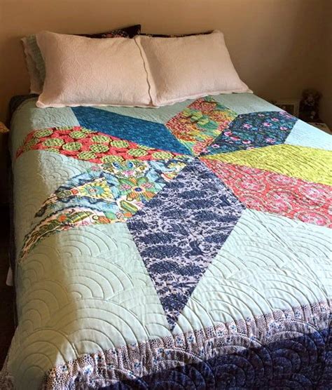 Modern Queen Full Size Star Quilt Bohemian Style Decor Bed Quilt Amy