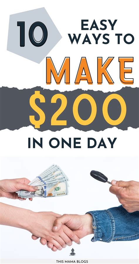 How To Make 200 Dollars In One Day Make Money Fast Today Make Money
