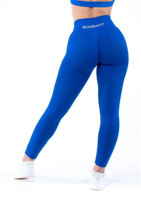 Infinity Leggings Push Up Blu Elettrico