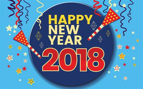Download Wallpapers Happy New Year 2018 4k Art New Year 2018