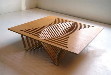 The tayah contemporary glass end table. Intriguing Creative Design - A Flexible Wooden Table ...