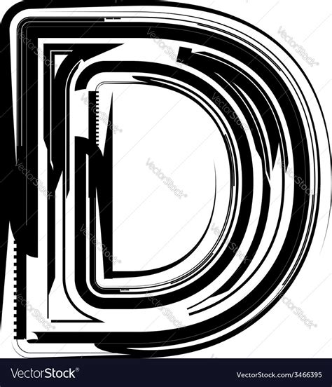 Abstract Letter D Royalty Free Vector Image Vectorstock