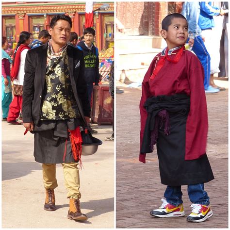 Local Style Tibetan And Sherpa Costumes At Lhosar Celebration