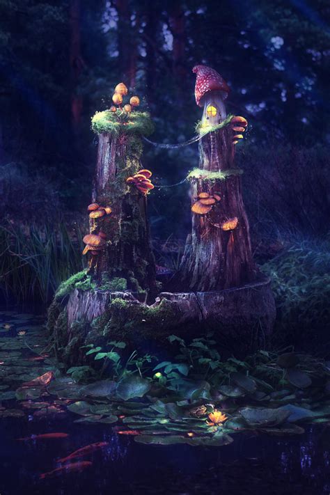 Mushroom Kingdom By Mary Petroff On Deviantart Rimaginarylandscapes