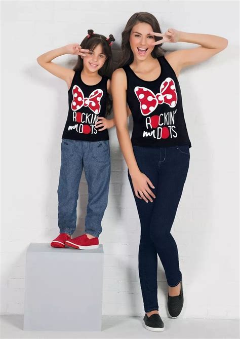 · Par De Camisetas Mama E Hija Estampado Minnie Mouse 39900 Mami