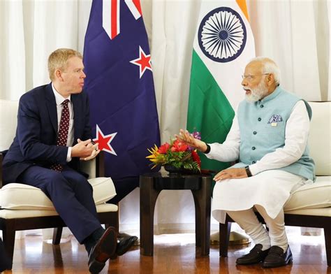 PM Modi New Zealand Counterpart Hipkins Discuss Full Range Of