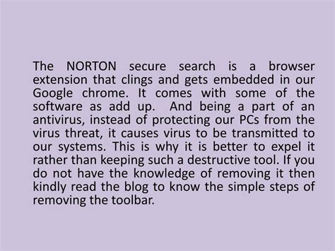 Ppt How To Remove Norton Secure Search From Chrome Powerpoint