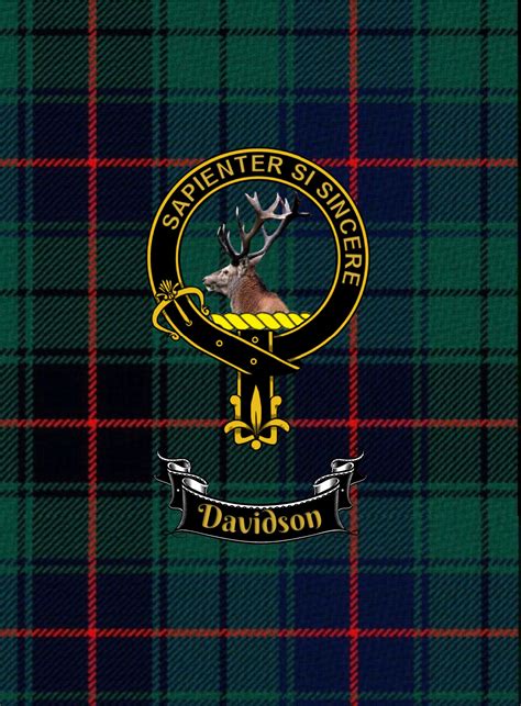 Davidson Scottish Clan Fleece Plaid Tartan Customizable Etsy