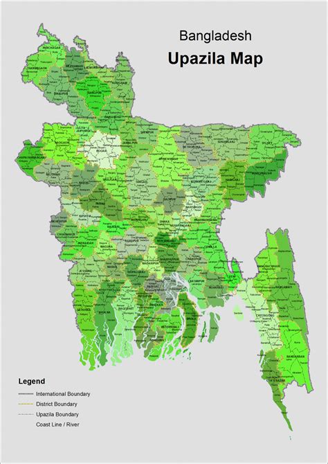Full Administrative Map Of Bangladesh Bangladesh Full Administrative